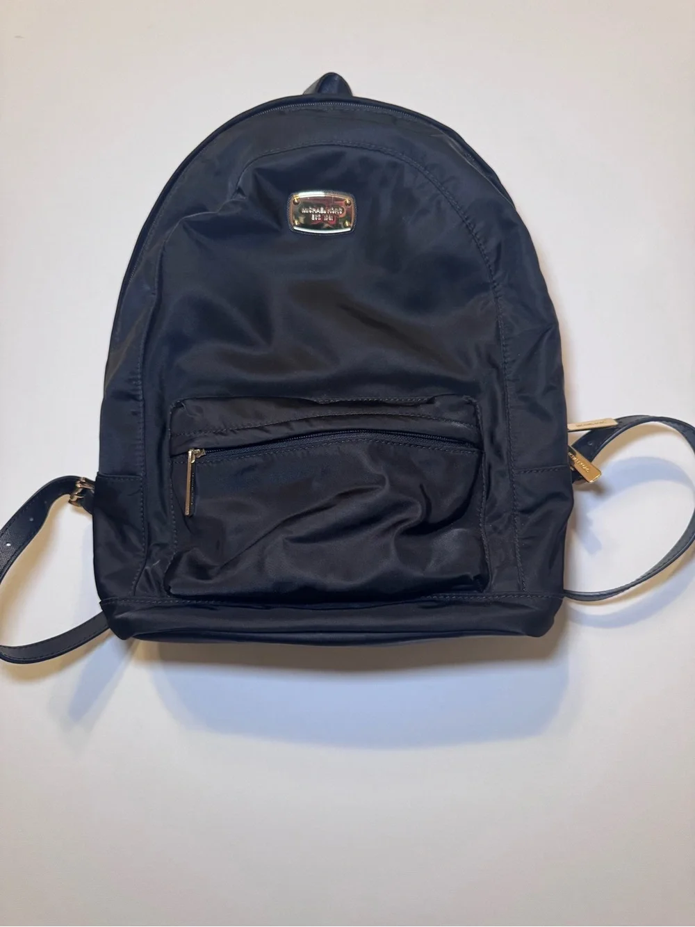 Michael Kors Black Nylon Mini Backpack with Gold Hardware